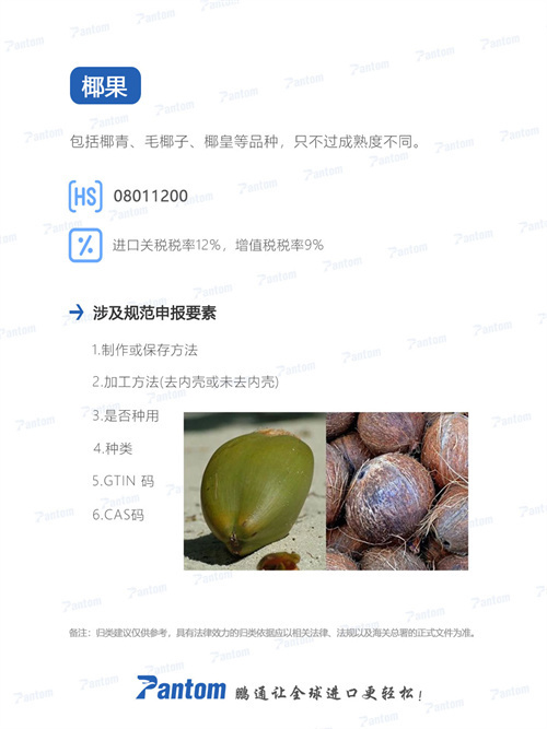 椰果進口報關流程及注意事項